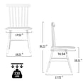thumbnail image 3 of Lontai Solid Wood Windsor Back Side Chair for Home, Set of 2, White, 3 of 6