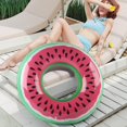 thumbnail image 3 of Adults Inflatable Pool Floats Strong Buoyancy Cute Watermelon Swimming Ring Eco-friendly PVC Floating Circle Summer Pool Swimming Party Accessories-90 cm, 3 of 8