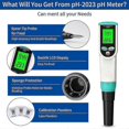 thumbnail image 3 of Ph Meter With Atc Food Ph Tester, Waterproof Digital Food Ph Meter With High Accuracy Ph/temperatur G, 3 of 5