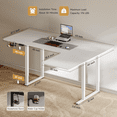 thumbnail image 3 of 71x43 Inches L Shaped Standing Desk,  Electric L Stand Up Desk with 4 Legs, Adjustable Height from 28-46 Inches for Home and Office, White, 3 of 6