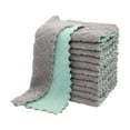 thumbnail image 2 of Pedty 12 Pack Kitchen Cloth Dish Towels, Premium Dishcloths, Super Absorbent Coral Velvet Dishtowels, Nonstick Oil Washable Fast Drying (Green-Grey), 2 of 6