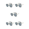 thumbnail image 3 of Sonducket Gafas de sol hexagonales con montura ligera, lentes polarizadas a la moda, protección , cómodas, plateadas, blancas, plateadas C4 Type2 NO2, 3 of 6