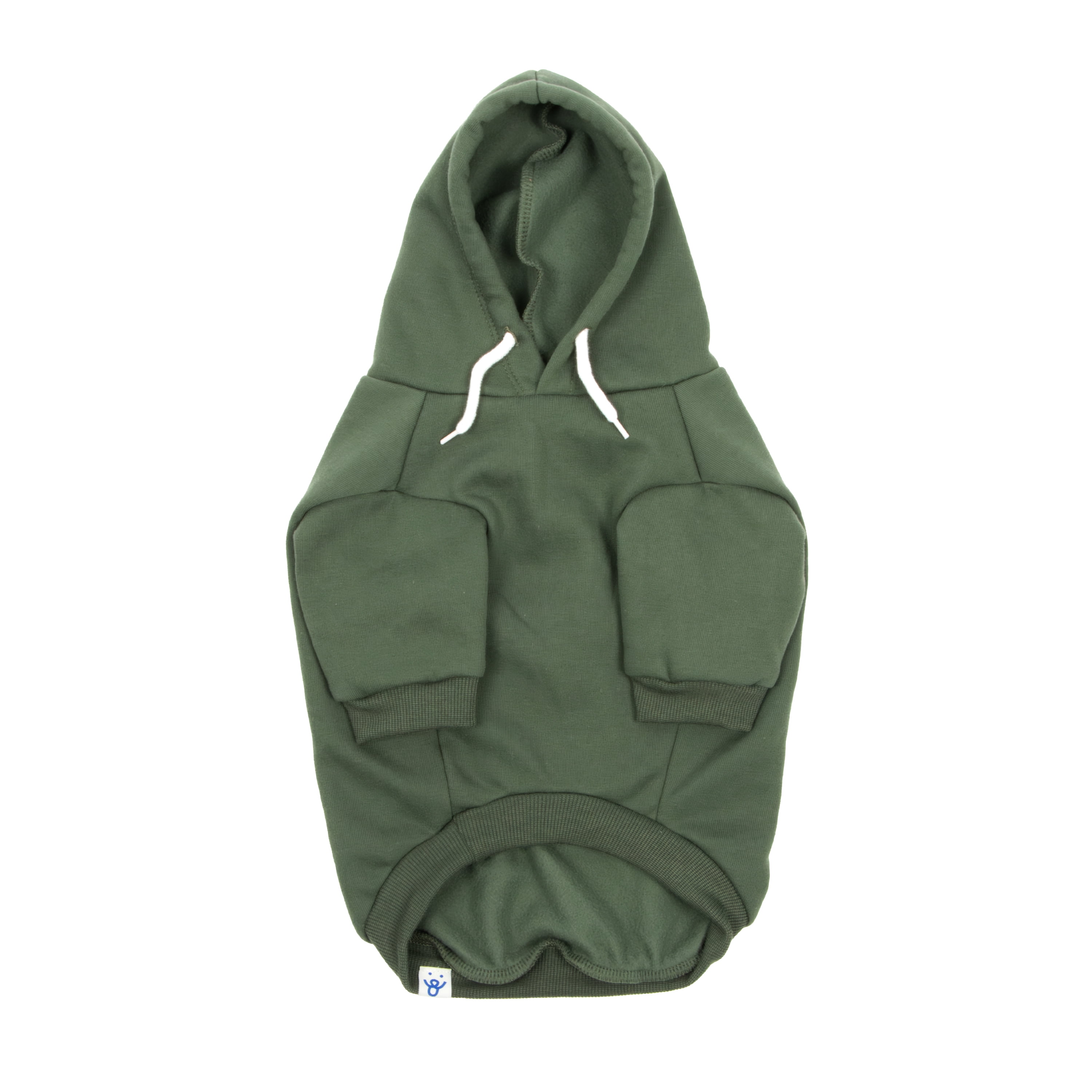 Oodles Champ Fall Lightning Bolt Dog Hoodie, Green, XL