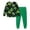 B, variant on Auroural girls clothes sets 14-16 St. Patrick's Day Printed Long Sleeved Shirt And Pants Set For Boys And Girls