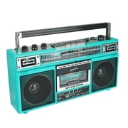 Supersonic Bluetooth Cassette/AM/FM/Shortwave Retro Boombox , Teal