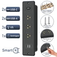 thumbnail image 6 of HITRENDS Surge Protector Flat Extension Cord, 6ft, Mountable Recessed Power Strip, Black, 6 of 7