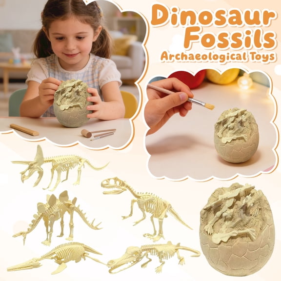 ELFINDEA Jumbo Dino Egg Excavation Project, Giant Fossil Dig Adventure, Learning Toys for 8 to 12 Year to Master Teamwork and Deep Focus