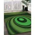 thumbnail image 3 of Ahgly Company Machine Washable Indoor Square Transitional Dark Lime Green Area Rugs, 3' Square, 3 of 7