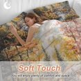 thumbnail image 3 of Deer Duvet Cover Set Queen Size Forest River Landscape Soft Lightweight Comforter Covers 4 Piece Bedding Set with 1 Duvet Cover 1 Bed Sheet & 2 Pillow Shams, 3 of 8