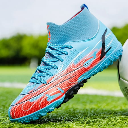 

Boys HG Soccer Cleats Comfortable Breathable Lightweight Lace-up Training Shoes For Outdoor Sports Football Shoes