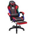 thumbnail image 6 of Gaming Chair with Bluetooth Speaker, Ergonomic Massage Racing Chair with RGB Lights, Footrest and Lumbar Support, High Back Office Chair,  Heavy Duty Design Gaming Computer Chair, 6 of 8