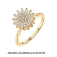 thumbnail image 3 of Relief Spinner Adjustable Open Design Womens Jewelry 925 Silver Gold Gift, 3 of 8