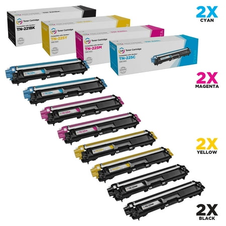 Clp 510d5c Laser Toner - LD © Brother Compatible TN221 & TN225 Bulk Set of 8 laser toner Cartridges: 2 Black / Cyan / Magenta / Yellow for use in the HL-3140CW. HL-3170CDW, MFC-9130CW, MFC-9330CDW & MFC9340CDW Printers