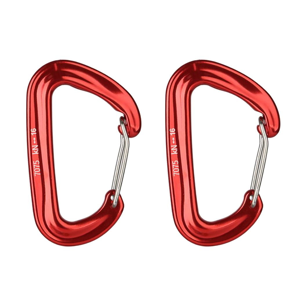 Carabiner Clip Key Ring Holder Chain Cable Hiking Hook Lock Camping D Shape N 