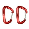 thumbnail image 4 of fastboy 2 Pcs 16KN Mini Mousqueton en Alliage d'Aluminium Crochets de Chaîne Rouge Clé Anneau en D Rouge 4.98x8cm, 4 of 6