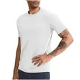 thumbnail image 1 of Gspmoly T-Shirt pour Homme, Haut Décontracté Uni à Col Rond en Maille Ajourée à Manches Courtes pour Sortir Hauts Liquidation, 1 of 5