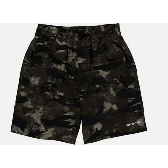 Carhartt Boys' Rugged Flex Ripstop Work Shorts, Blind Fatigue Camo, XL -18/20