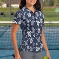 thumbnail image 3 of Whosucclay Sea Turtle Pattern Women Zip Golf Shirts, Quick Dry Women Short Sleeve Golf Shirts Lightweight Moisture Wicking Golf Polo Tops Size X-Small, 3 of 10