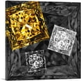 thumbnail image 1 of ARTCANVAS Black Yellow White Princess Cut Diamond Jewel Canvas Art Print - Size: 12" x 12" (1.50" Deep), 1 of 9