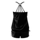 thumbnail image 3 of Trajes de baño para mujer trajes de baño Bikini Traje de baño vintage estampado para mujer Traje de baño conservador Traje de baño de bikini con falda de playa estampada para mujer Negro S, 3 of 3