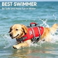 thumbnail image 4 of Dog Life Jacket, Puppy Life Jackets for Small Dogs, Small Doggie Life Vest for Swimming, Lightweight Extra Small Dog Swim Vest with Handle, Puppy Life Vest for Boating, Cat Lifevest Red, XS, 4 of 6