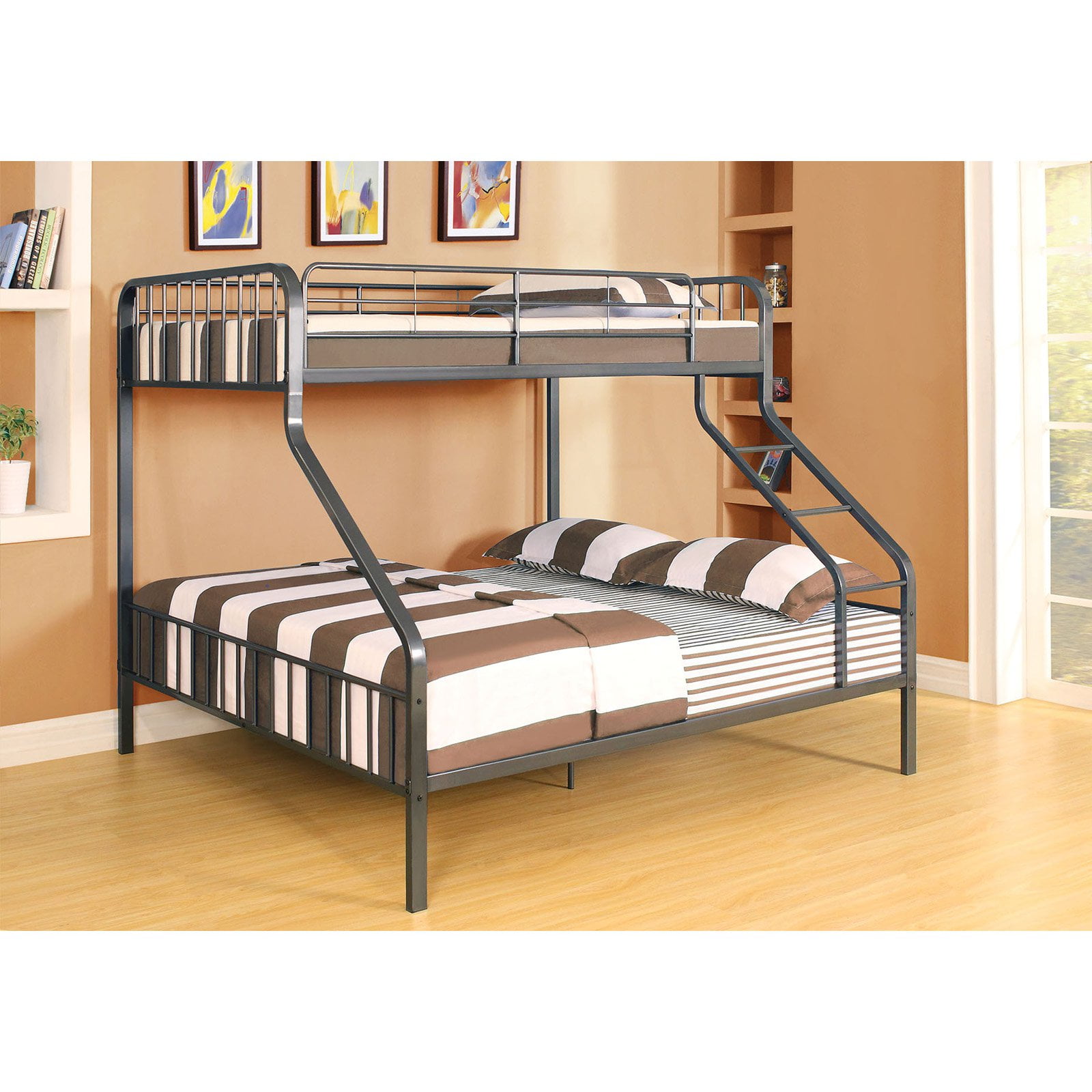 Acme Caius Twin Xl Over Queen Bunk Bed In Metal Com