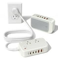 thumbnail image 1 of Power Strip KWRNVO 7 en 1 PD GaN de 65 W con 3 USB-C y 2 USB-A de 2500 W, 1 of 7