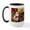 White/Black Inside, variant on CafePress - Santa's Two Pugs (P1) Large Mug - 15 oz Ceramic Large White Novelty Mug