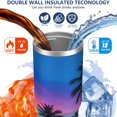 thumbnail image 3 of 30 Oz Tumbler Colorful Sky Coconut Trees Tumbler with Lid and Straw, Birthday Gift Cup for Friend Women Men Coffee Travel Mug Thanksgiving Day Halloween Christmas Gift Water Bottle, 3 of 7