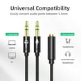 thumbnail image 5 of Fairnull Headphone Splitter 2 in 1 High Fidelity Lossless Nylon-Braided Dual 3.5mm Male Microphone Audio to 3.5mm Female Adapter Cable Computer Accessories, 5 of 11