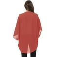 thumbnail image 3 of Women's Loose Fit 3/4 Sleeves Kimono Style Cover Up Solid Cardigan S-3XL Made in USA, 3 of 4
