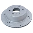 thumbnail image 4 of TRQ Rear Performance Drilled & Slotted Brake Rotor & Posi Metallic Pad Set, 4 of 5