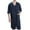 Navy, variant on Navy Men's Long Robes Loungwear Quick dry Zip Up Robes Light Zipper Cozy Bathrobes Loungwear