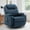 Blue, variant on YSICK Swivel Rocker Recliner Chair with Massage PU Leather for Living Room,Grey