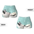 thumbnail image 5 of Picia French Bulldog Taking a Bath Printed Workout Shorts for Women Seamless Scrunch Butt Lifting High Waisted Yoga Gym Booty Running Moisture-wicking Short Pants-Medium, 5 of 9
