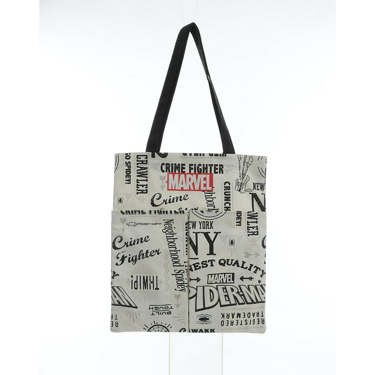 MINISO Marvel Shoulder Bag Tote Large Capacity Messenger Bag,Dark Grey 