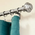 thumbnail image 4 of Lumino 1" Plated Pewter Somerset Knob Adjustable Single Curtain Rod Set, 42"-120", 4 of 5