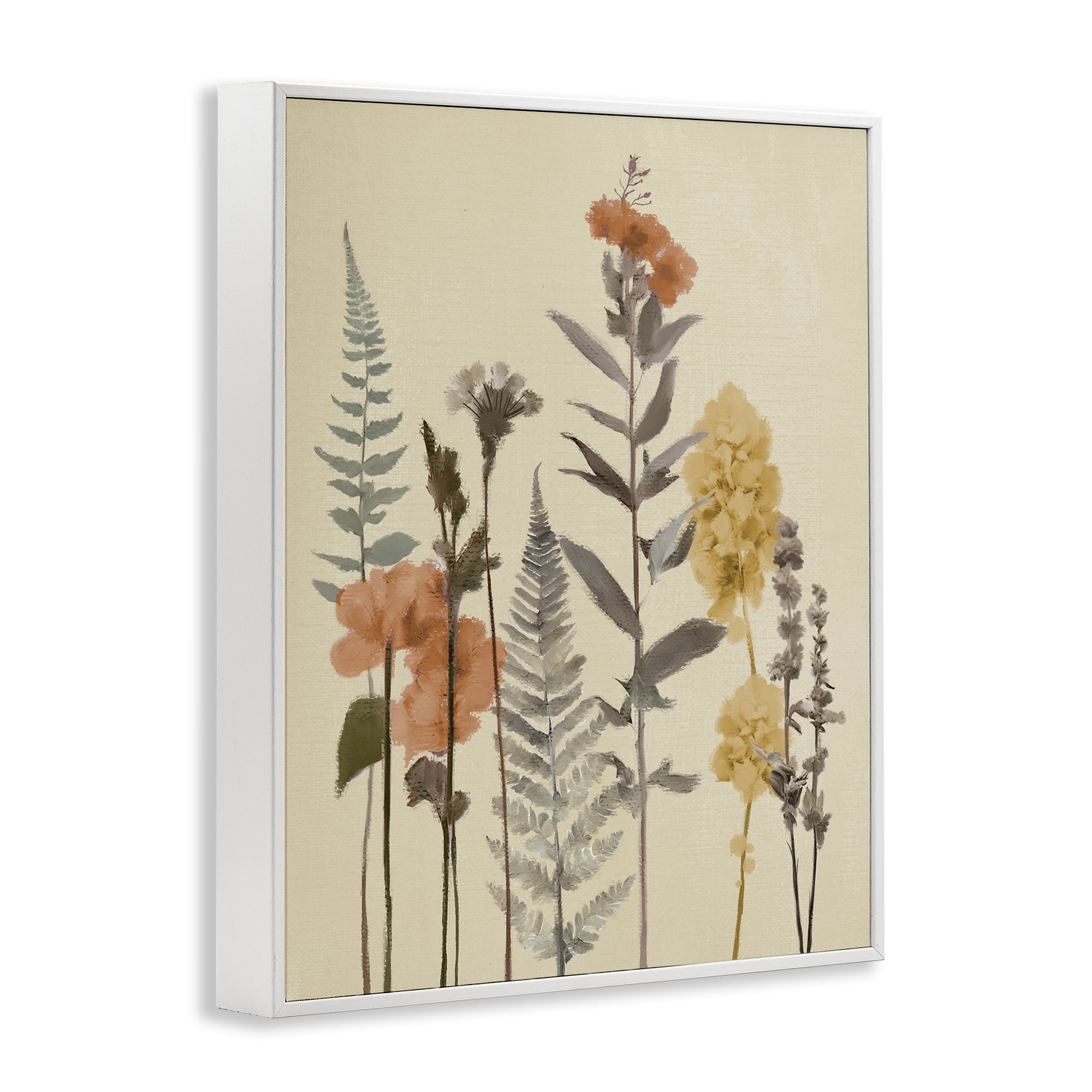 Stupell Industries Fall Botanicals Fresh Ferns White Framed Giclee Art, design by Elizabeth Medley