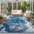 thumbnail image 2 of Large Area Rugs 5'x8', Ocean Blue Octopus Carpet Runner Indoor Outdoor Rugs Home Decor Aesthetic, Nautical Castle Coastal Lighthouse Non Slip Mats Washable Accent Rug for Living Room Bedroom, 2 of 8