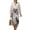 White and Gray - Tiger Flower, variant on DISNIMO Bird Flower Print Women Casual Maxi Dress Long V Neck Shift Dresses Loose 3/4 Sleeve Dresses for Women Fashion Linen Style Clothes, S
