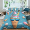 thumbnail image 1 of 3D Ice Cream Printed Comforter Cover Set Children Adult Unique Design Bedding Set Bedroom Decor,California King (98"x104"), 1 of 5