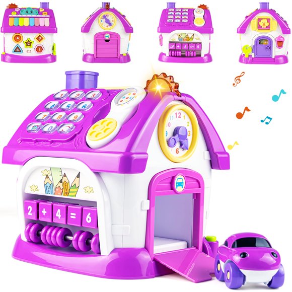 Marstone Montessori Toddler Toys for 1 Year Old Girl Gifts, 8 in 1 Multi-Functional Learning Baby Musical House for 1 2 3 Year Old Girl and Boy Birthday Gifts, Education