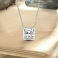 thumbnail image 3 of Diamond Pendant Necklace| 2 ct IGI Certified Cushion Shape | Globe Slider Bezel Solitaire Lab Diamond Pendant Necklace In 14K White Gold | FG-VS1-VS2 Quality Friendly Diamonds, 3 of 4