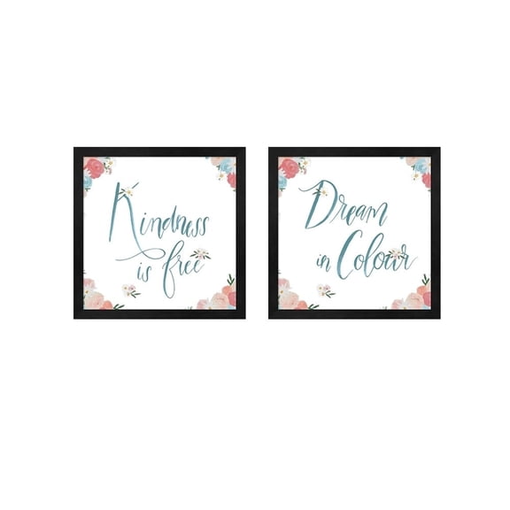 Metaverse James Wiens 'Spirit Stallion Blush and Teal A' Framed Art (Set of 2)