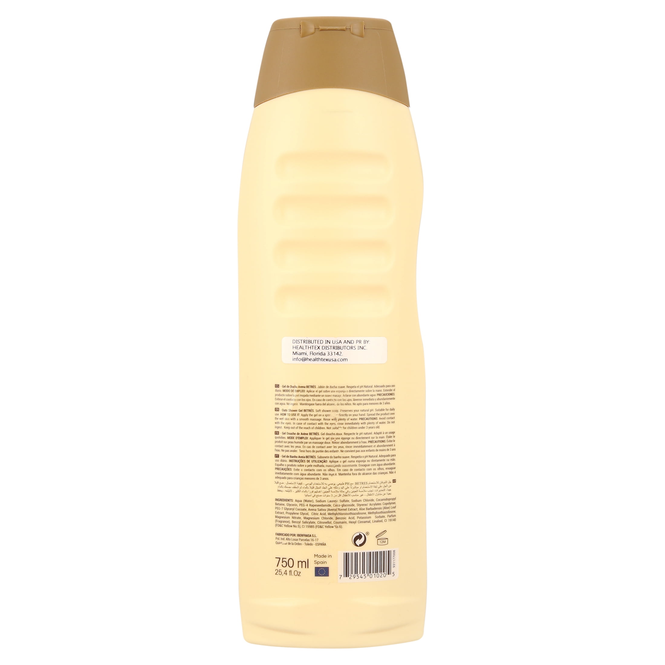 (4 pack) Betres Oatmeal Body Wash, Aloe And Glycerin, 25.4 fl. Oz.