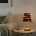 thumbnail image 5 of Ryvnso LED Bedside Table Lamp Red Bow Pattern Bedroom Desk Lamps Nightstand Lampshade S, 5 of 7