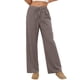 thumbnail image 5 of Amzcrzy Pantalones Mujer A Rayas Informales Cintura Alta Cordón Elástico Tipo Bóxer Cómodos Holgados Anchos Con Bolsillos Tallas S-2XL Beige, 5 of 8