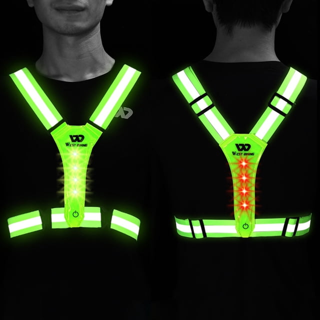 ruzhgo Veste Réfléchissante Sport Running Lumière Led Lumière jusqu'à Veste de Course pour l'Extérieur de Course à l'Usure