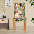 thumbnail image 4 of Yayeee 4 Pack Dining Chair Covers Stretch Parson Chairs Slipcovers Seat Protector, Cartoon Birds Pattern, 4 of 6