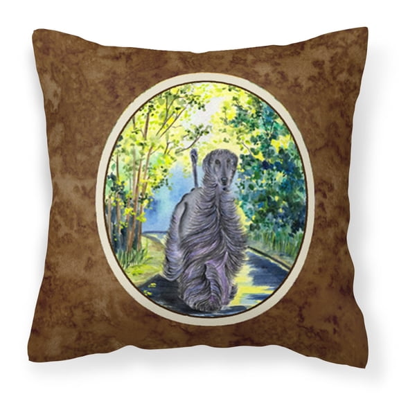 Carolines Treasures SS8181PW1414 Afghan Hound Fabric Decorative Pillow, 14Hx14W, multicolor